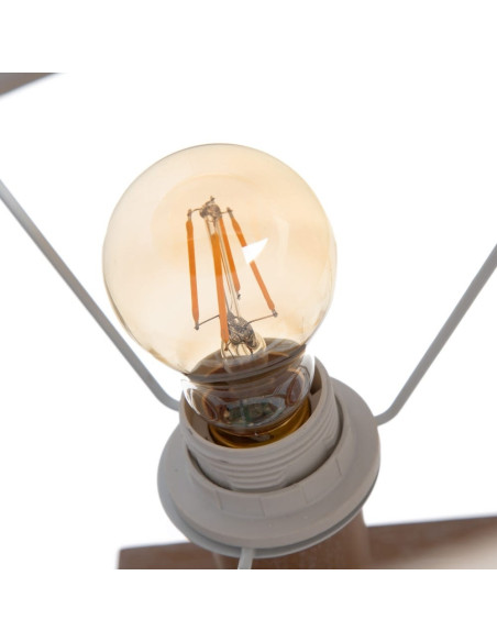 Lampe à poser effet antique avec abat-jour rond