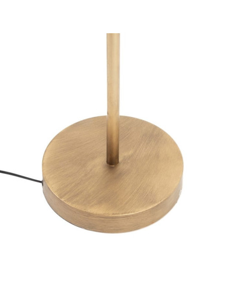 Lampe sur pied métallique dorée avec feuillage