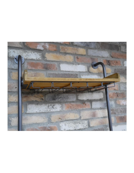 Etagère murale support à verres et bouteilles de vin