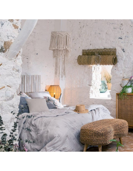 Suspension macramé beige 100 cm