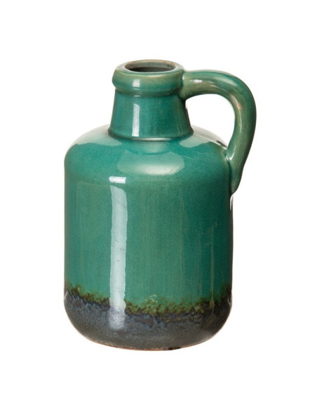 Lot de 2 vases en céramique avec anse vert