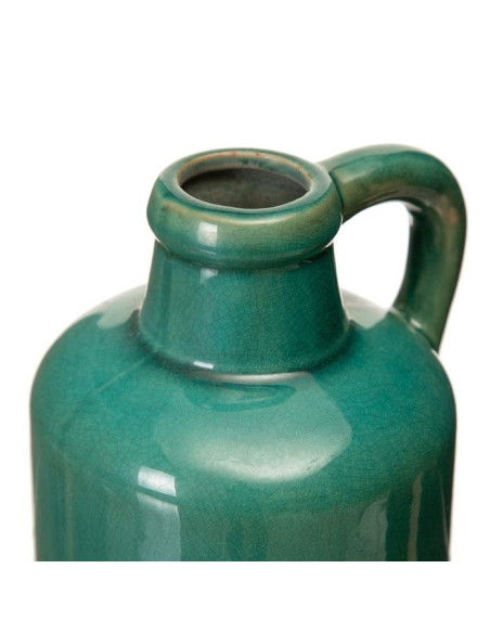 Lot de 2 vases en céramique avec anse vert