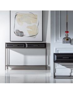 Console en bois et métal 2...