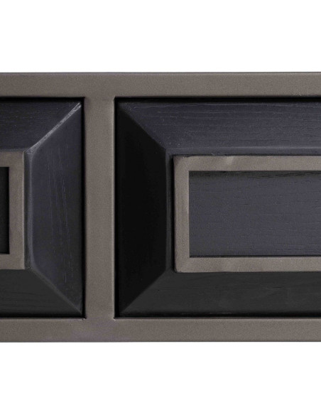 Console en bois et métal 2 tiroirs