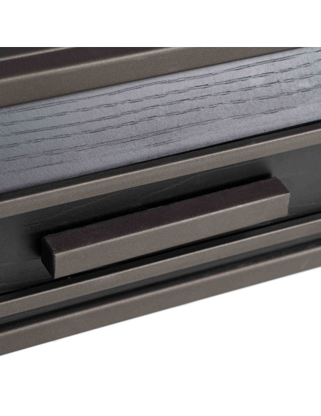 Console en bois et métal 2 tiroirs