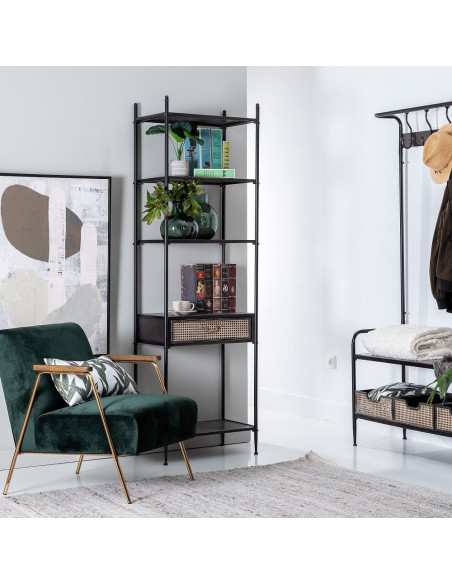 Etagère en métal avec tiroir