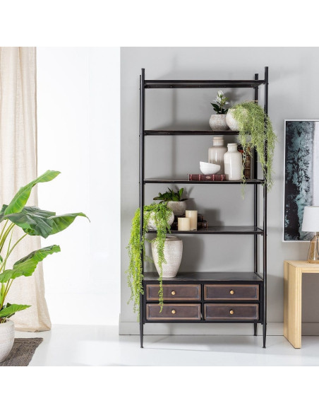 Etagère en métal avec tiroir