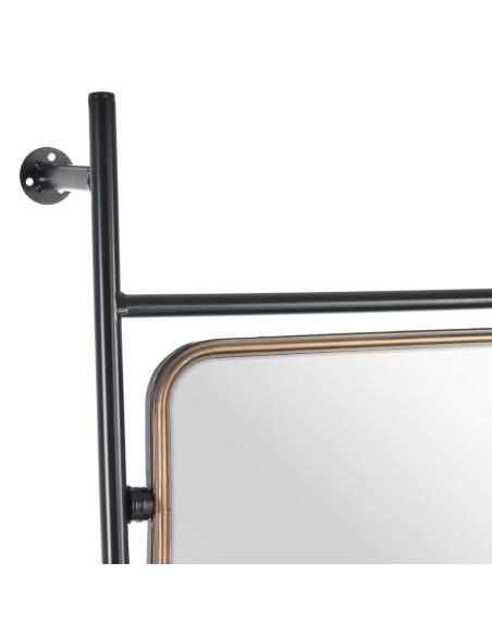 Console murale en métal avec miroir et tiroirs