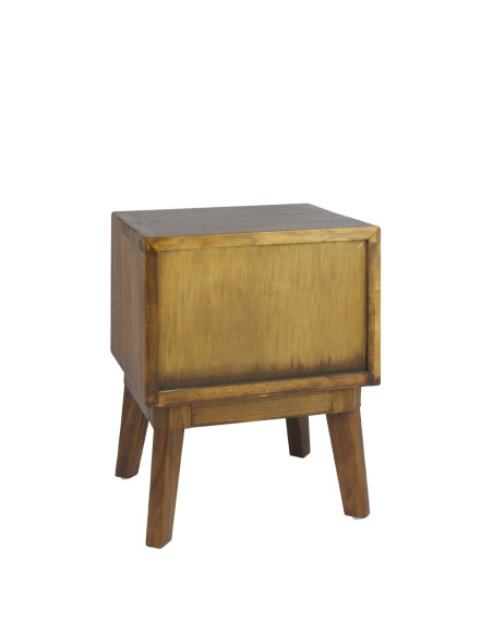 Table de chevet de style rétro une niche et un tiroir Artic