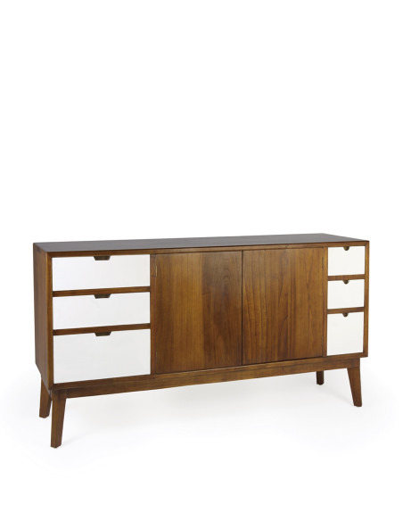 Buffet en bois massif 2 portes et 6 tiroirs Artic