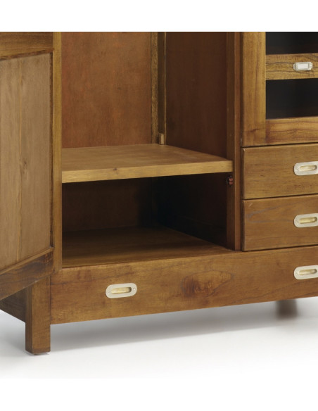 Armoire en bois massif porte persienne Flash