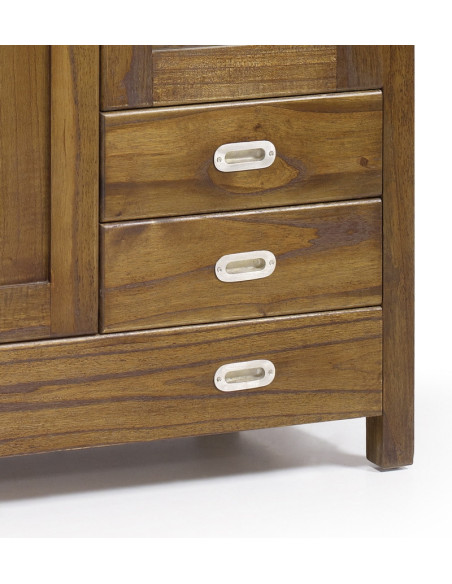 Armoire en bois massif porte persienne Flash