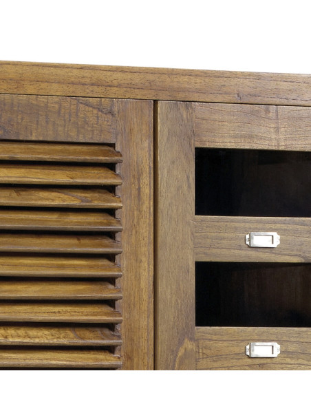 Armoire en bois massif porte persienne Flash