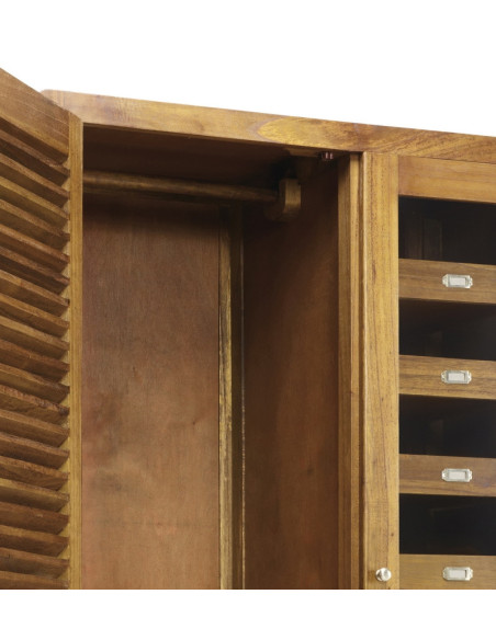Armoire en bois massif porte persienne Flash