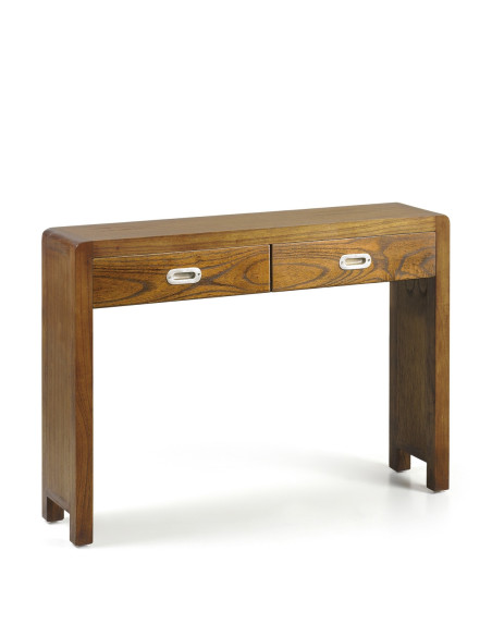 Console en bois massif 2 tiroirs Flash