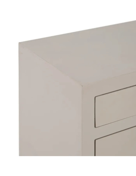 Console avec multiples tiroirs couleur crème Mizuchi