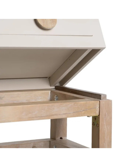 Console avec multiples tiroirs couleur crème Mizuchi