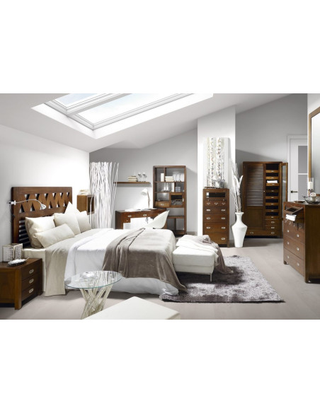 Armoire en bois massif porte persienne Flash