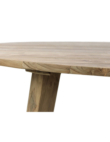 Table de jardin ovale en teck naturel