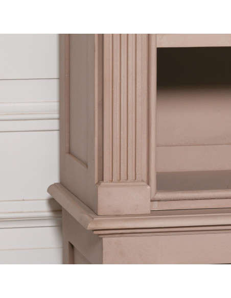 Bibliothèque en bois d’acajou massif