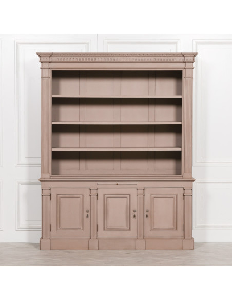 Bibliothèque en bois d’acajou massif