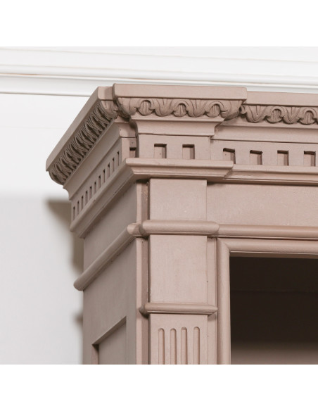 Bibliothèque en bois d’acajou massif