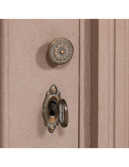 Bibliothèque en bois d’acajou massif
