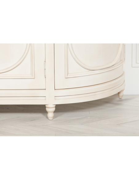 Bahut en forme de demi-lune couleur ivoire