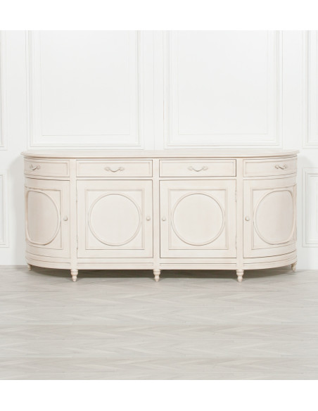 Bahut en forme de demi-lune couleur ivoire