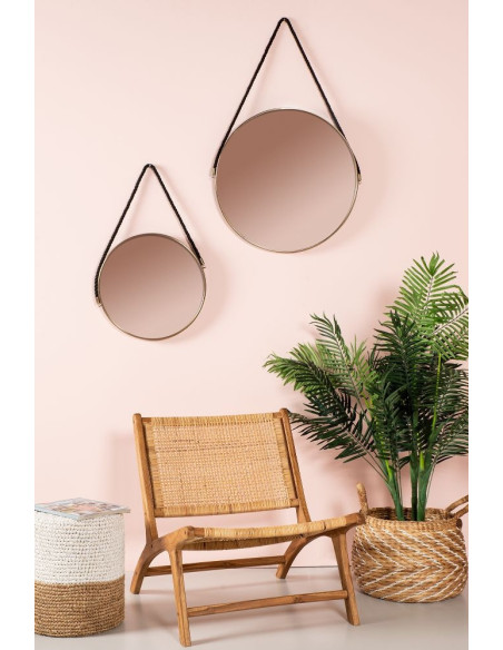 Fauteuil de salon lounge en teck et rotin