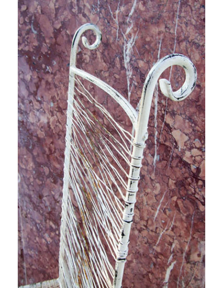 Chaise en métal Nycéa Blanche