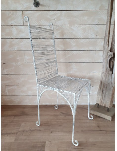 Chaise en métal Nycéa Blanche