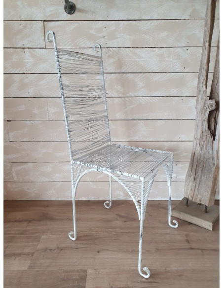 Chaise en métal Nycéa Blanche