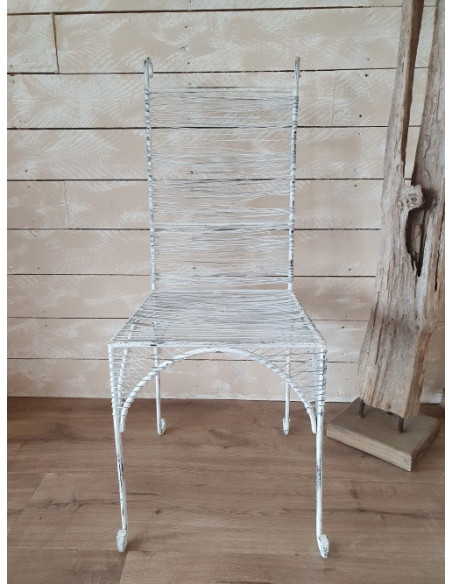 Chaise en métal Nycéa Blanche