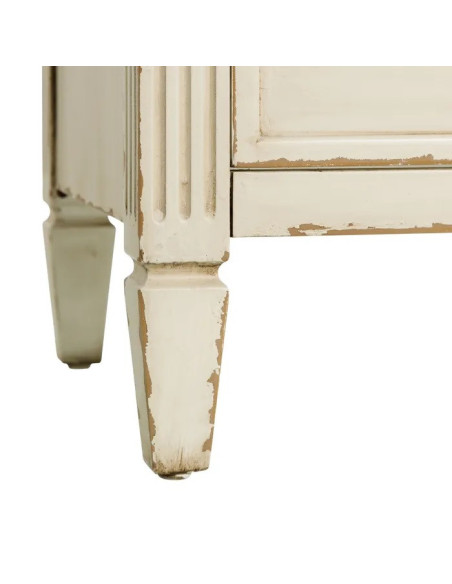 Commode 3 tiroirs couleur crème classique chic