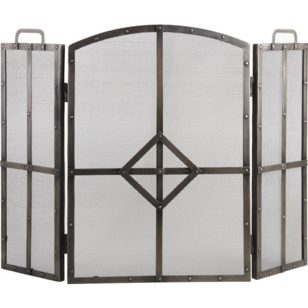 Pare-feu de cheminée en fer forgé 3...