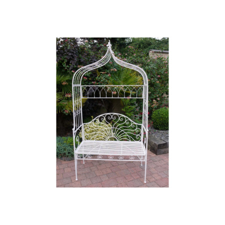 Banc de jardin avec arche en métal Banc de jardin avec arche en métal