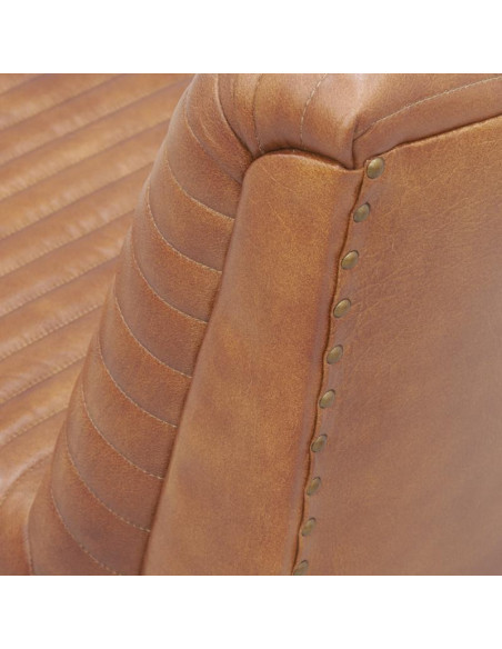 Fauteuil Lounge en cuir marron confortable