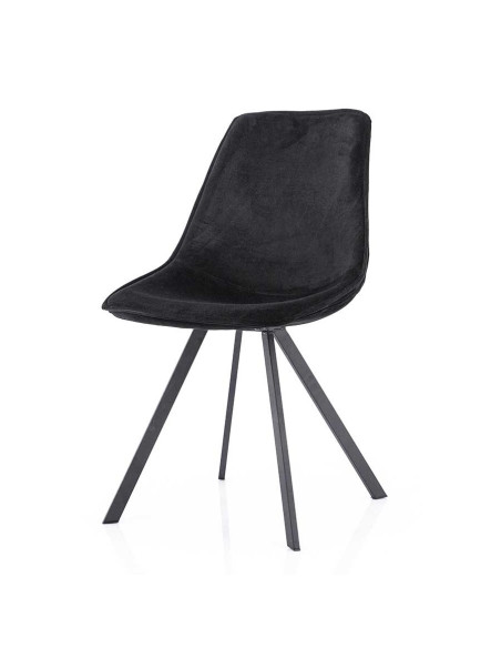 Chaise en velours et métal Cindy