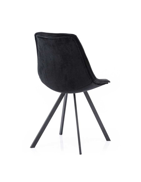 Chaise en velours et métal Cindy