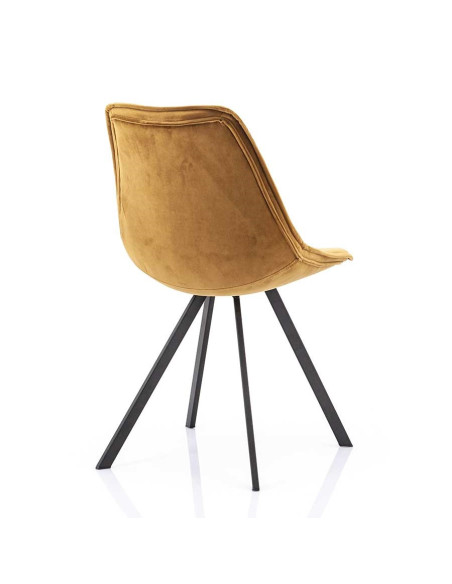 Chaise en velours et métal Cindy