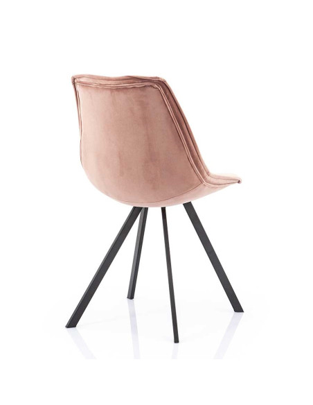 Chaise en velours et métal Cindy