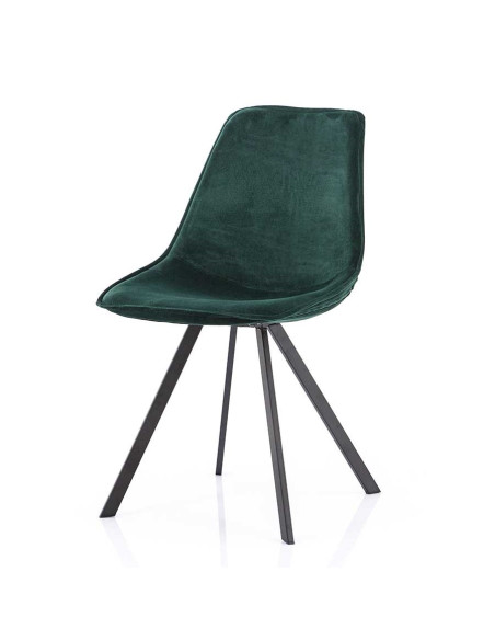 Chaise en velours et métal Cindy