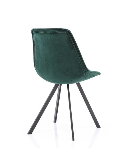 Chaise en velours et métal Cindy