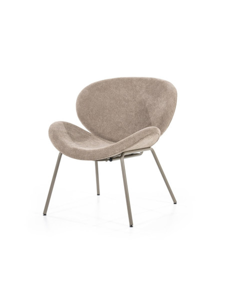 Fauteuil lounge rembourré en tissu