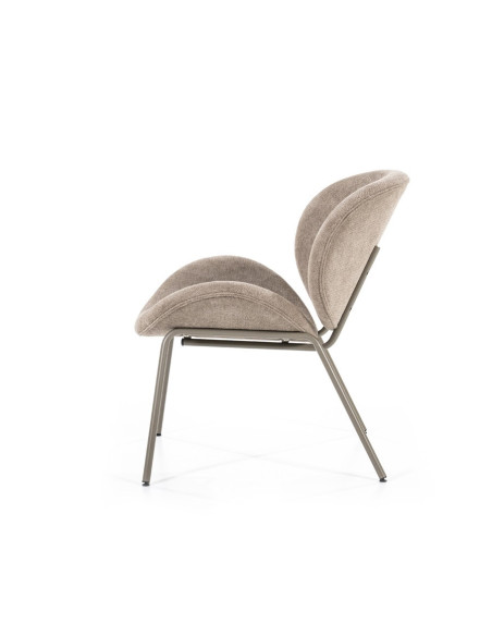 Fauteuil lounge rembourré en tissu