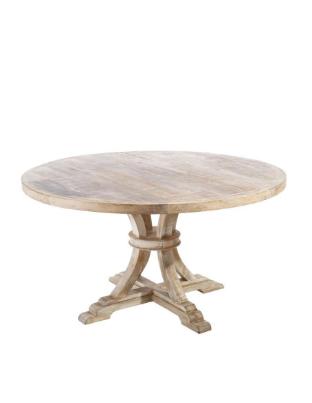 Table à manger ronde en bois de manguier 150 cm
