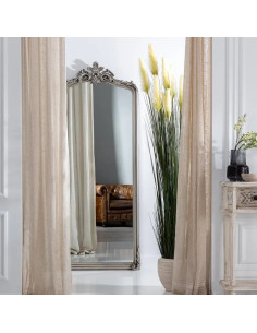 Grand miroir en bois style...