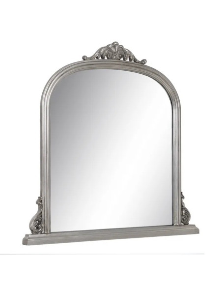 Grand miroir patine vieillie avec moulures