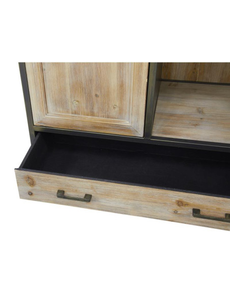 Meuble bar style indus en métal et bois